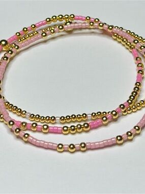 BramFam Beads Gold Filled Bracelet Set Women Jewelry